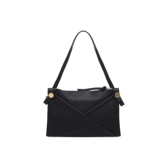 Mulberry Silky Calfskin Clutch, Shoulder Bag, Crossbody Bag, Handbag Medium Size Women's Black-5