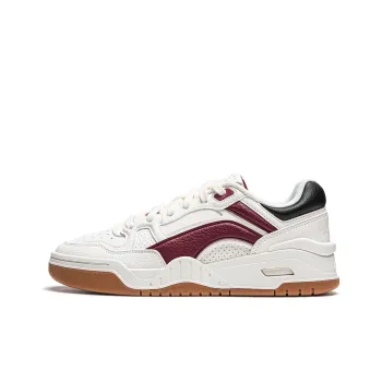 LiNing Moon White 2.0 Anti Slip And Wear Resistant Breathable Low Top Skateboard Shoes Women's White Red