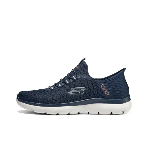 Skechers Sport Hands Free Slip Ins Cushioning Wear Resistant Low Top Casual Shoes Men's Dark Blue