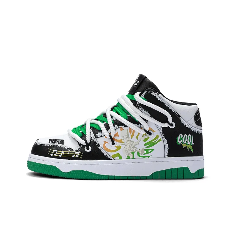 The Simpsons Slip-Resistant Cushioning Wear-Resistant Height Increasing High-Top Skateboard Shoes Unisex-6