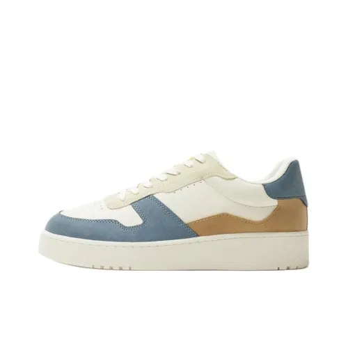 ZARA Skateboard Shoes Men Low-Top Marine Blue