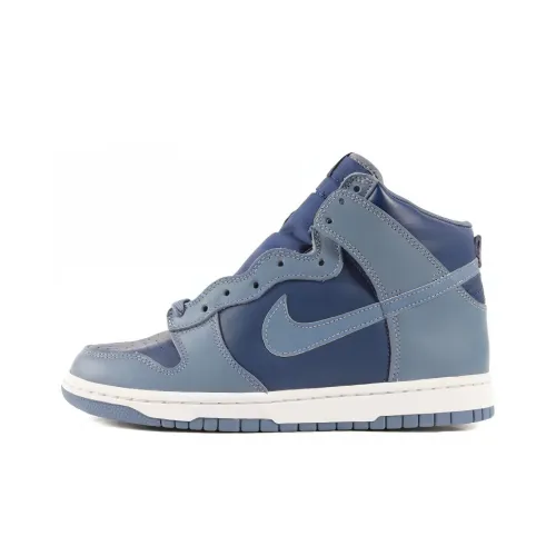 Nike Dunk High Skateboard Shoes Unisex High-Top Gray Blue