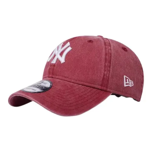 New Era Logo Decorated Cotton Baseball Cap Red