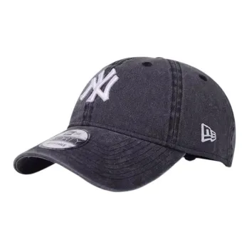 New Era Logo Decorated Cotton Baseball Cap Black