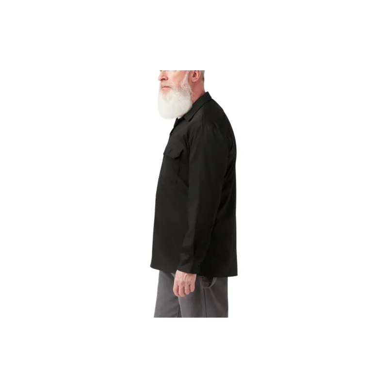Dickies Flex Relaxed Fit Long Sleeve Work Shirt Shirt Men's Black-2