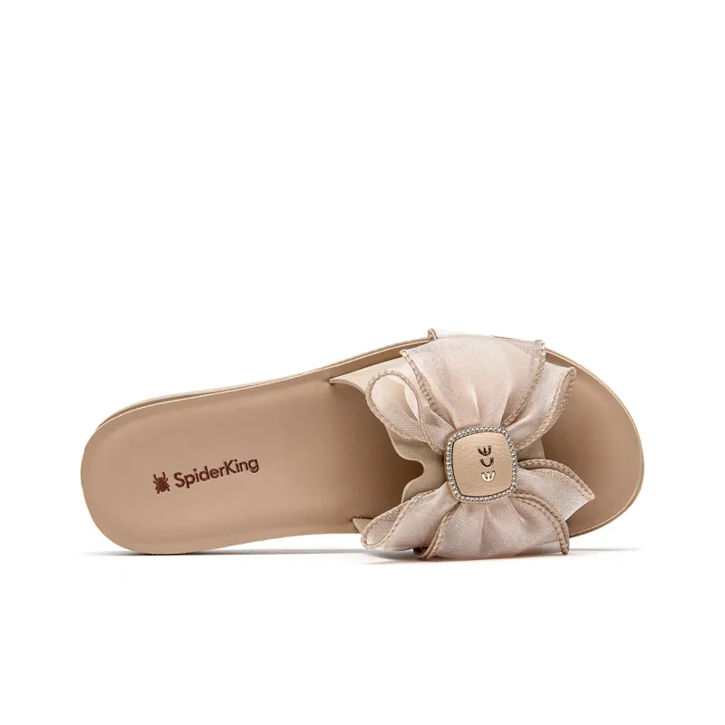 Spider King Slide Slippers 1.7cm Women's Apricot-3