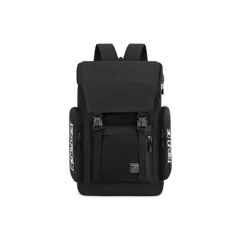 MingLu Oxford Travel Laptop Bag Backpack Regular Unisex Black/Gray-0