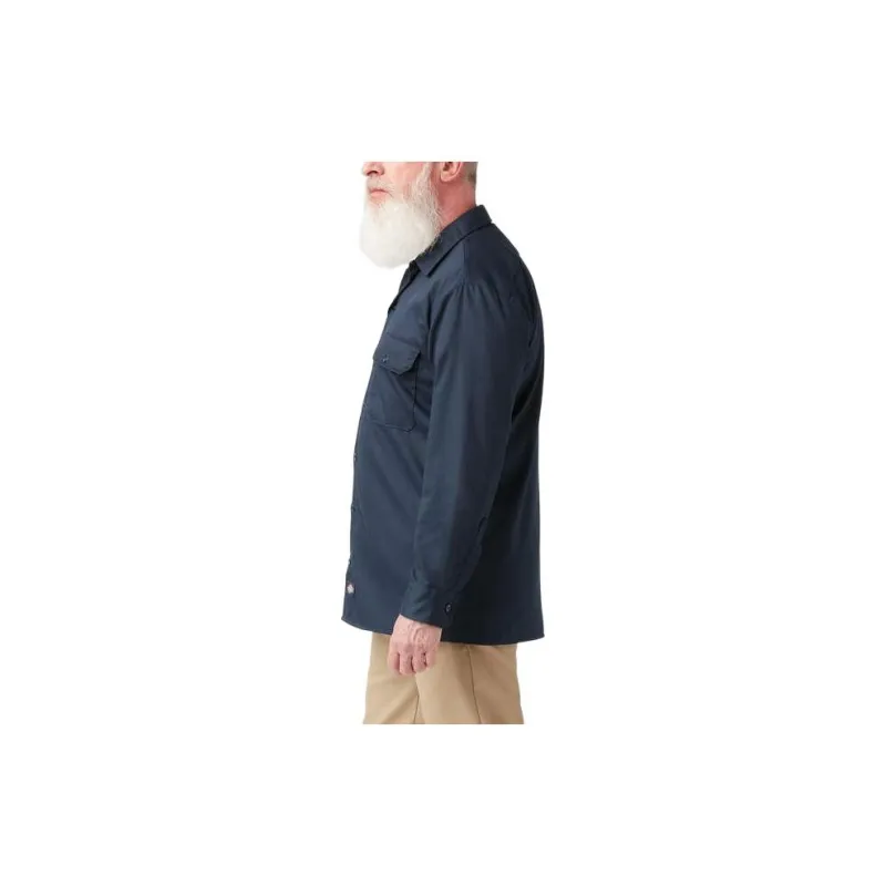 Dickies Flex Relaxed Fit Long Sleeve Work Shirt Shirt Men's Marine Blue-2