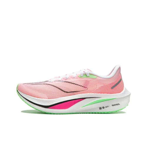 LINING Feidian 4 Challenger Running Shoes Women's Low-Top Pink/White/Orange