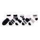5 Pack (White Toe Black Gray Color Block+Black Heel White Base Gray Stripes+Black Heel Black White Stripes+Black Toe Black & White)
