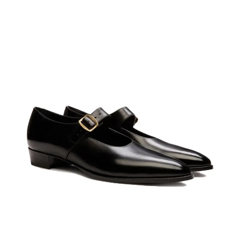 BALLY Glendale Chunky Heel Mary Jane Shoes Women's Black-2