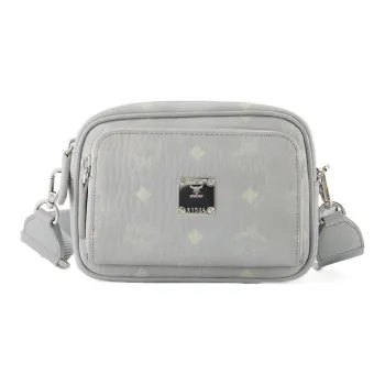 MCM VisetosAren Nappa Leather Trim Camera Bag, Shoulder Bag, Crossbody Bag Extra Mini Women's Gray