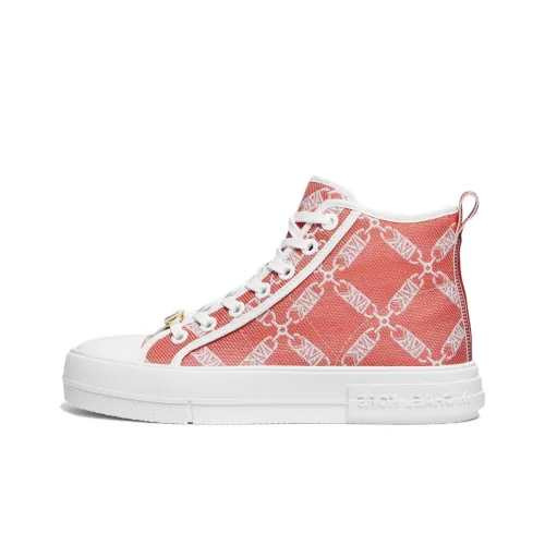 MICHAEL KORS Evy High-Top Skateboard Shoes Women's Red