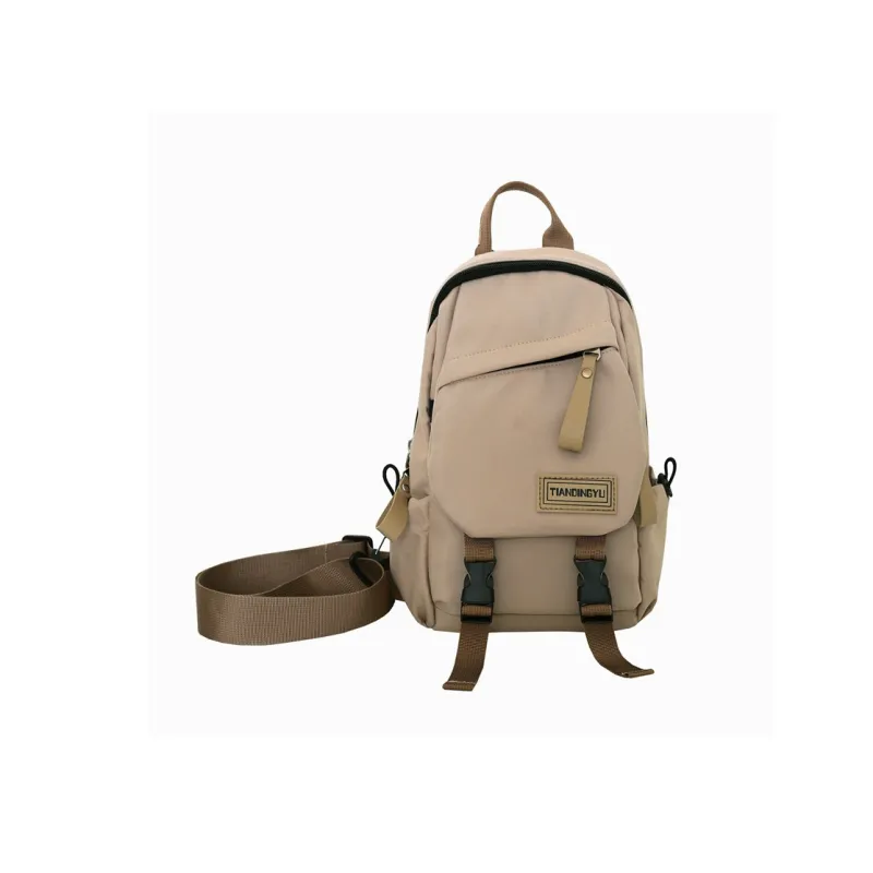Duoluplo Doron Paul Nylon Shoulder Bag Backpack Crossbody Backpack Sling Bag Regular Unisex Black Khaki Green White-5