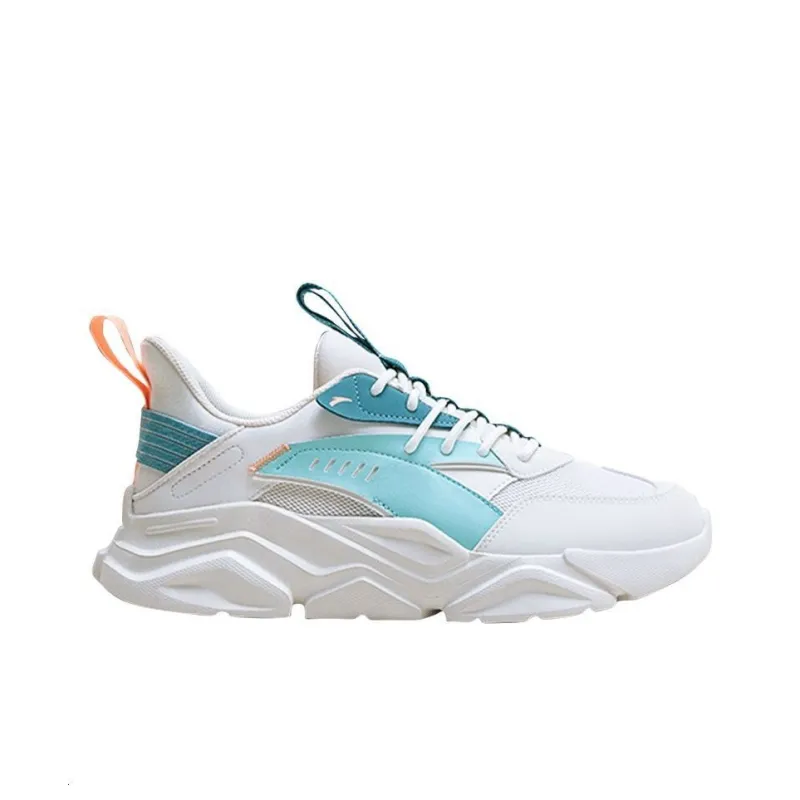 Anta Life Collection Slip-Resistant Support Lightweight Mid-Top Running Shoes Men's White Blue-1