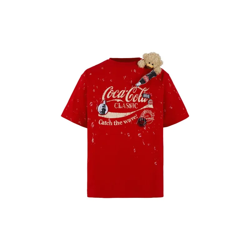 13 DEMARZO Coca Cola Collaboration Collection Drop Shoulder Sleeve T Shirt Unisex-1