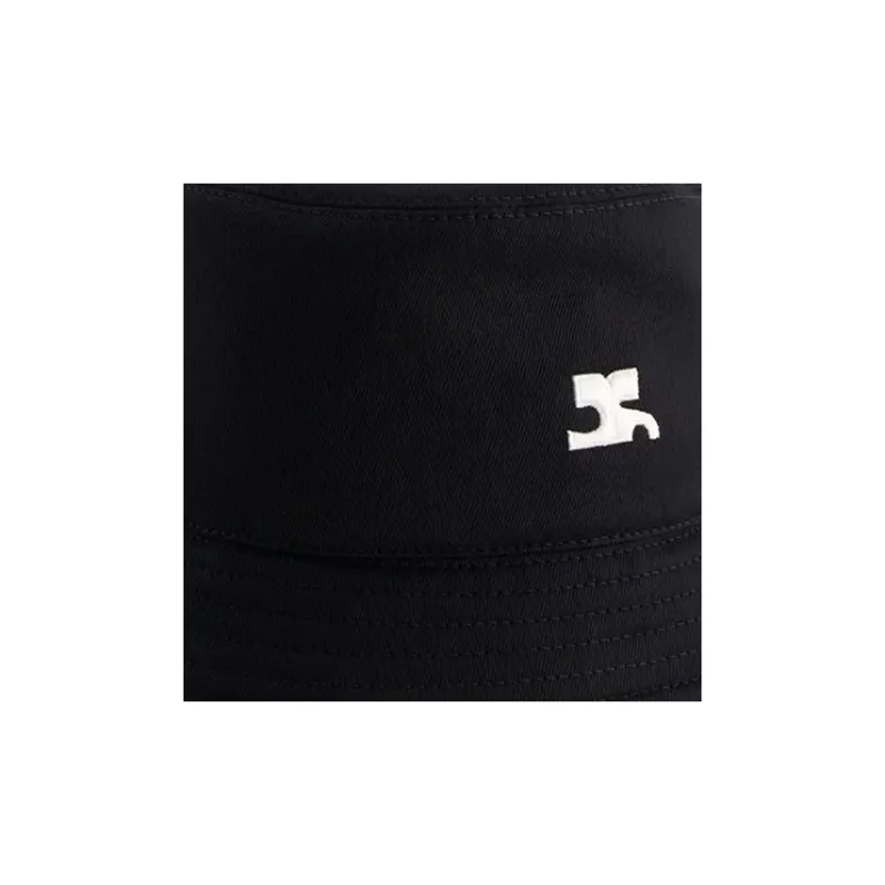 COURREGES Cotton Bucket Hats Unisex Black-2
