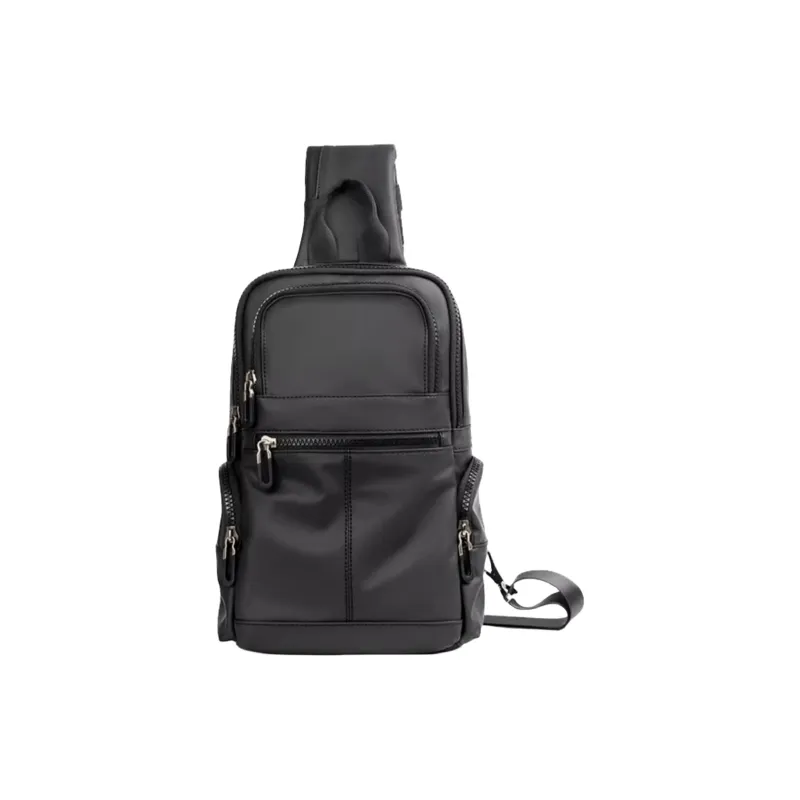 HACIN Oxford One Shoulder Crossbody Bag, Sling Bag Regular Men's Black-0