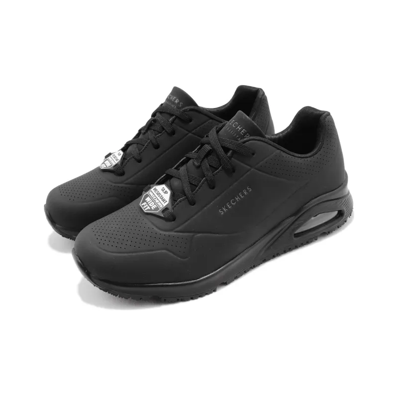 Skechers Relaxed Fit UNO SR-SUTAL WIDE Cushioning Wear-Resistant Low-Top Casual Shoes Men's Black-2