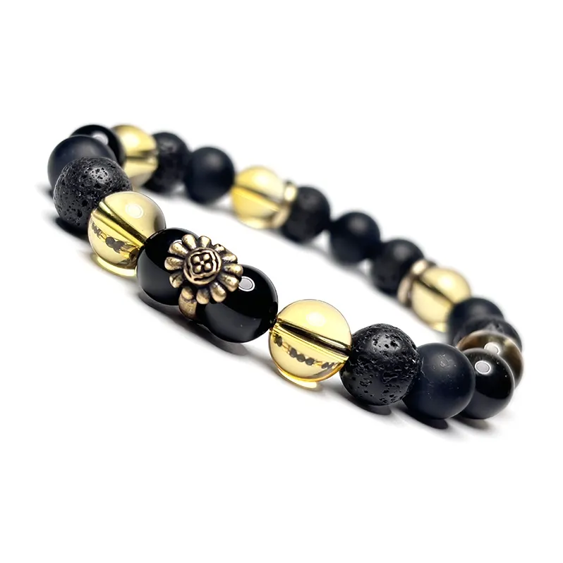 MOUNTAINS AND MANS Volcanic Stone Bracelets Men's-5