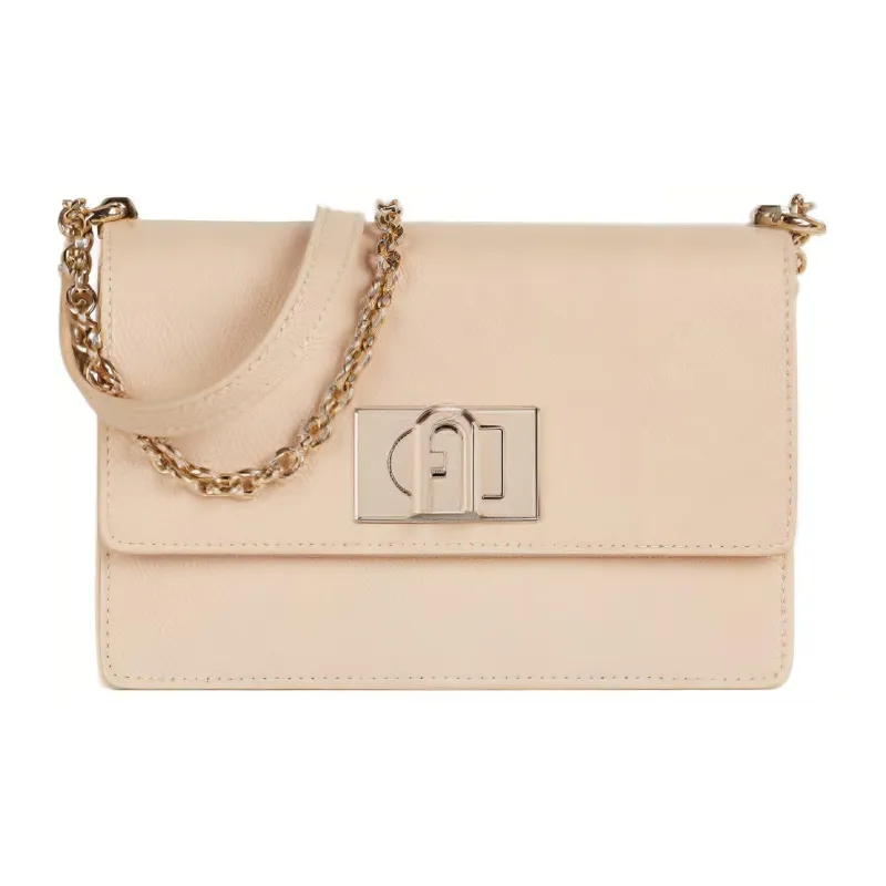 Furla Leather Chain Bag, Crossbody Bag Mini Women's Light Pink-1
