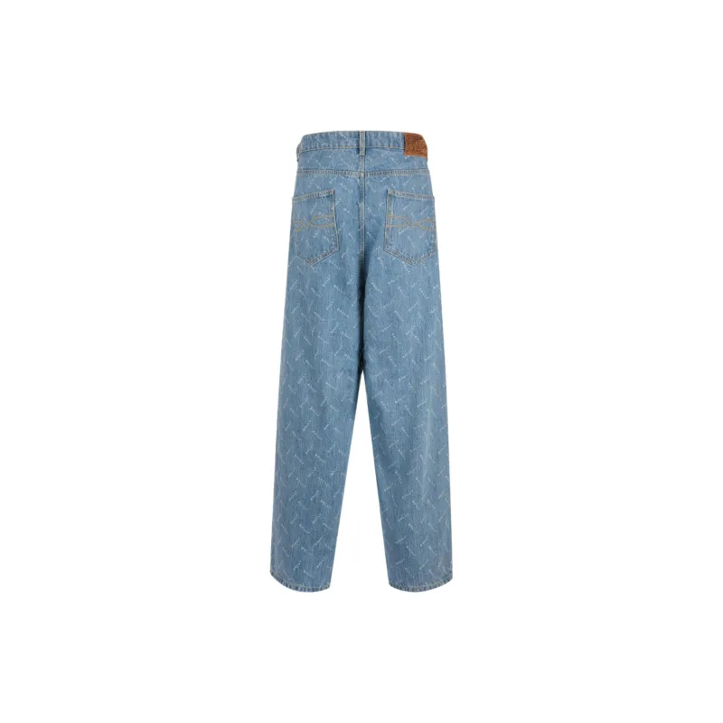 BALLY Logo Patch Mid Rise Jeans-1