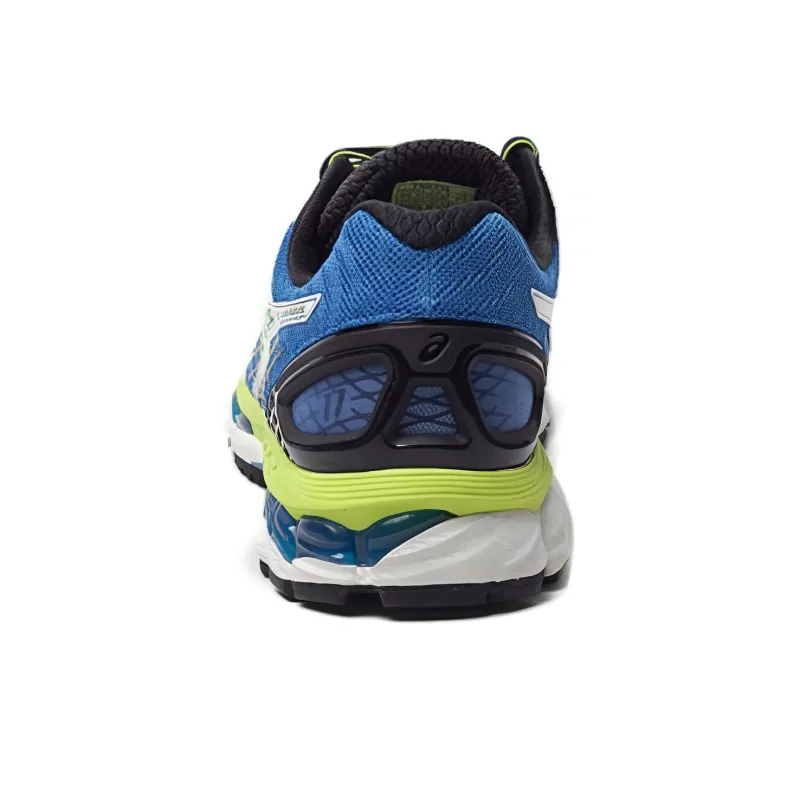 Asics GEL Nimbus 17 Cushioning, Slip Resistant, And Abrasion Resistant Low Top Running Shoes Men's Blue Yellow-3