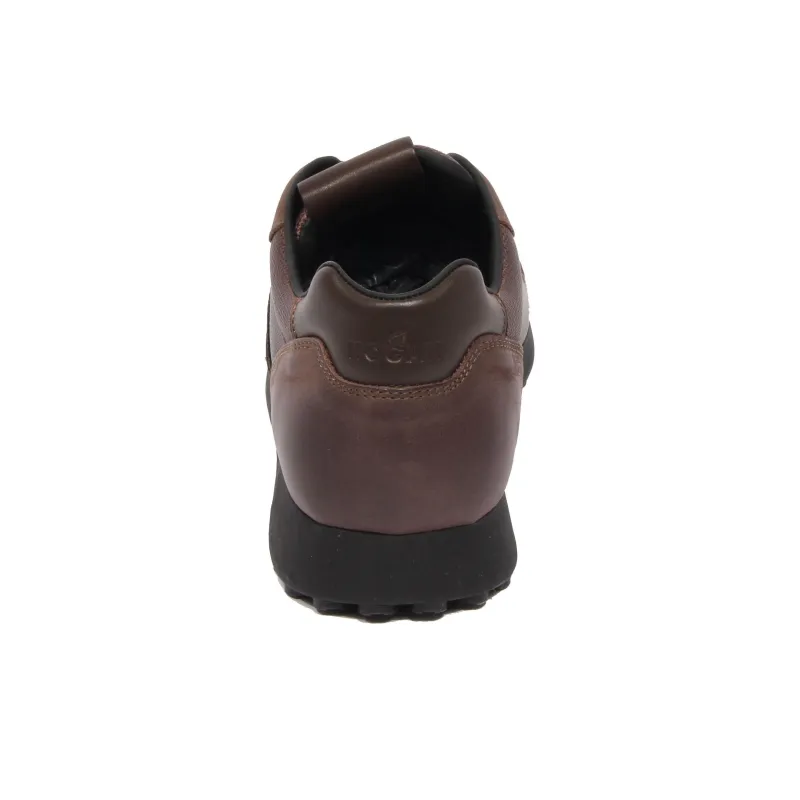 HOGAN H383 Anti Slip Wear Resistant Low Top Casual Shoes Men's Brown-4