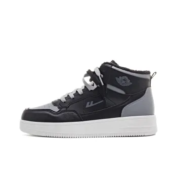 Warrior Wing Series Slip Resistant Cushioning Wear Resistant Lightweight High Top Skateboard Shoes Men's Black