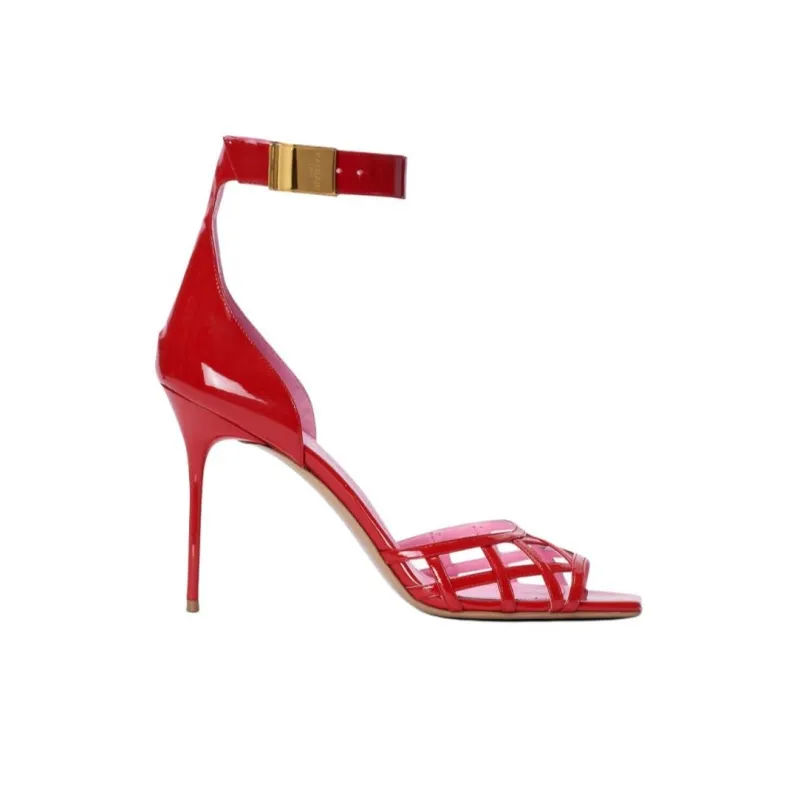 BALMAIN Uma Patent leather Sandals Women's-1