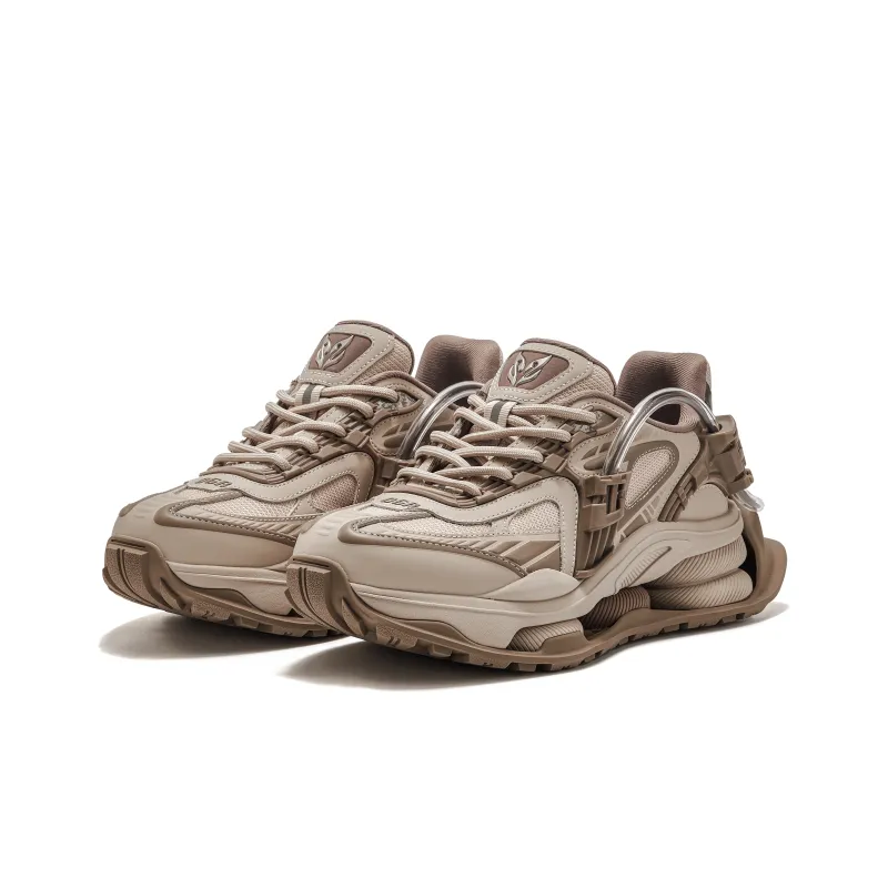 OGR R Line Shuttle Rifter Rift Runner Low Top Chunky Sneakers Unisex Mocha-2
