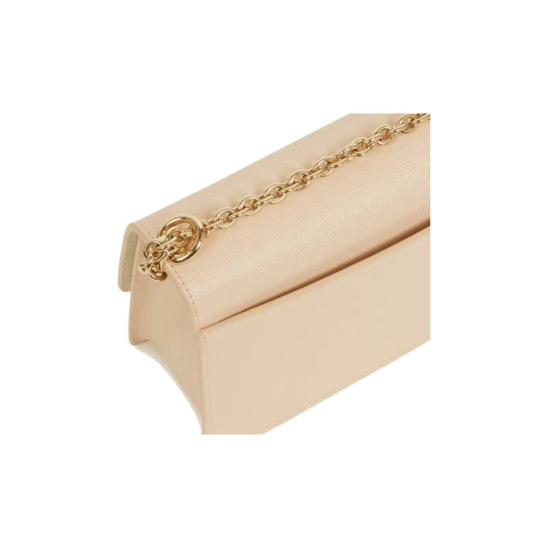 Furla Leather Chain Bag, Crossbody Bag Mini Women's Light Pink-4