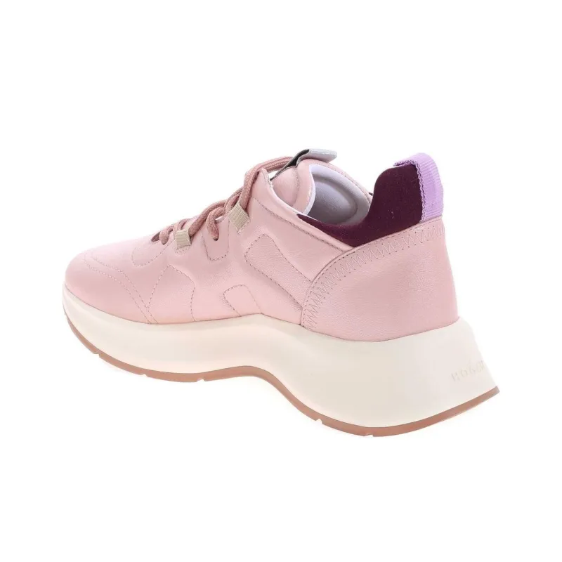 HOGAN H585 Low Top Platform Shoes Women's Pink-3