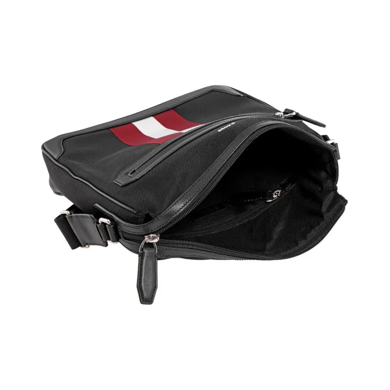 BALLY Leather Messenger Bag Shoulder Bag Men's Black-4