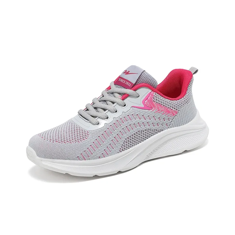 Binary Shock Absorbing, Non Slip, Wear Resistant, Breathable And Lightweight Low Top Running Shoes Women's Gray-1