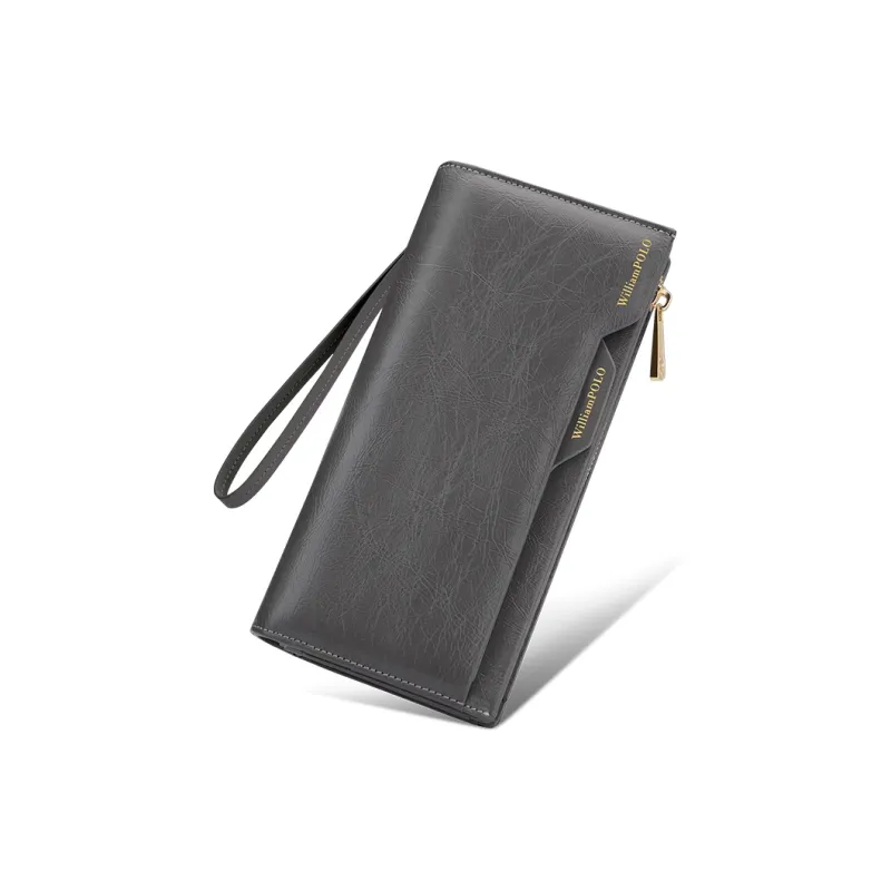 WilliamPOLO Cow Leather Cell Phone Pouch Wallet Regular Women's White/Red/Black/Gray-15