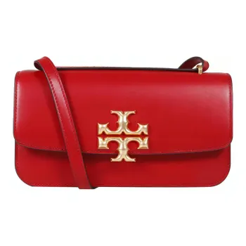 TORY BURCH Eleanor Leather Small Square Bag Shoulder Bag, Crossbody Bag Small Size Women's Red
