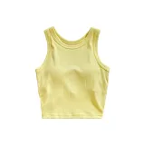 Yellow[Cropped Style-Elevate Waistline]