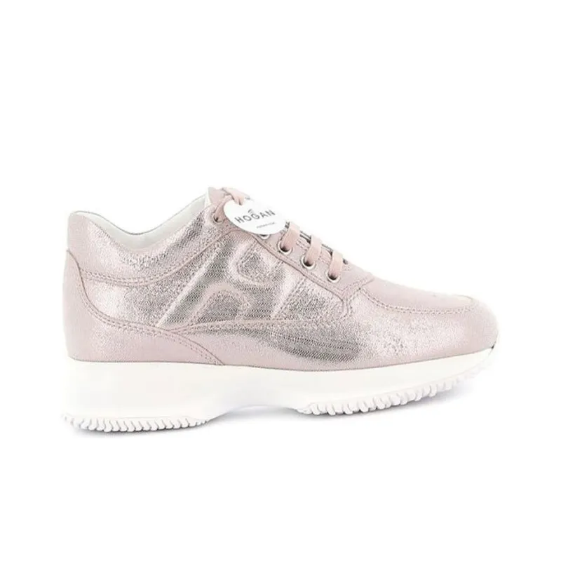 HOGAN Interactive Anti-Slip Wear-Resistant Low-Top Casual Shoes Women's Pink-2