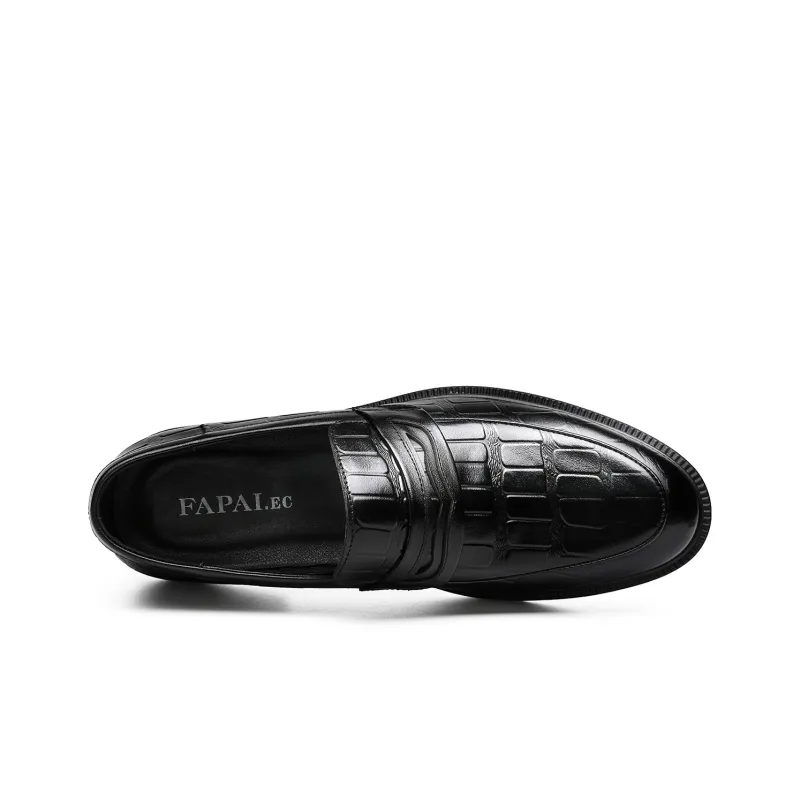FAPAI Men's Casual Shoes Men Low Top Black-3