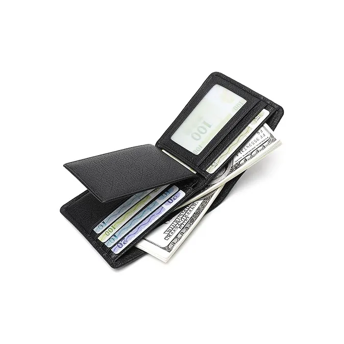 ELLE HOMME Cow Leather Wallet Regular Men's Black-2