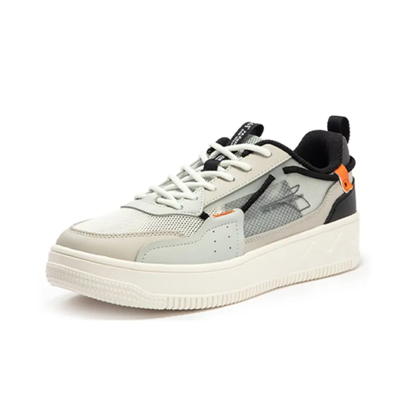 361° Thousand Thoughts Slip Resistant Low Top Skateboard Shoes Men's Beige Gray Black-1