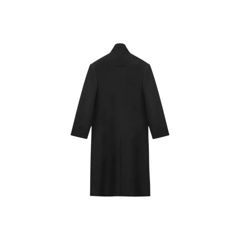 Fear Of God SS24 Season 8 Collection Double Wool Stand Collar Overcoat Coat Unisex Black-1