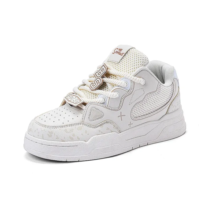 The Simpsons Skateboard Shoes Unisex Low Top Mismatched/Beige-8