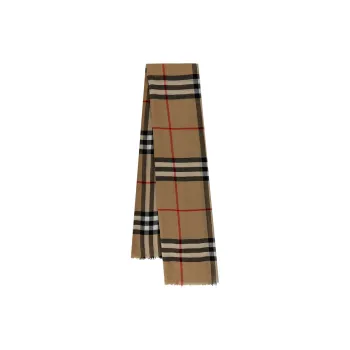 Burberry Check Printed Frayed Edge Scarf