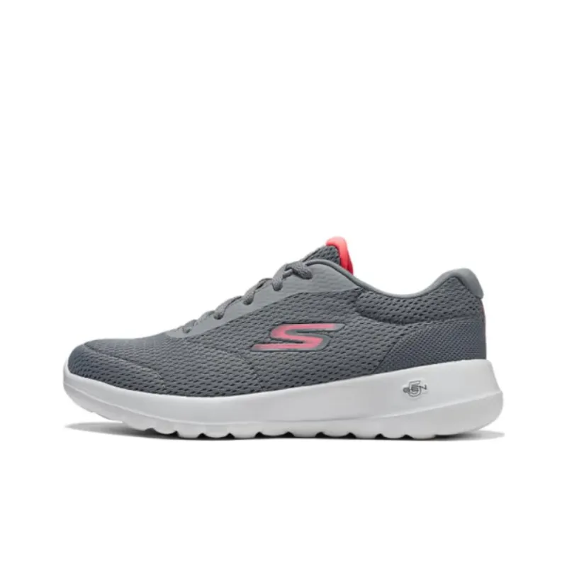 Skechers Cushioned Slip Resistant Low Top Casual Shoes Women's Gray Pink-0