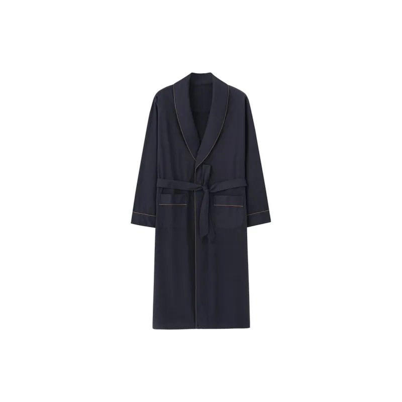 MIIOW Bath Robes Men's Dark Blue-0