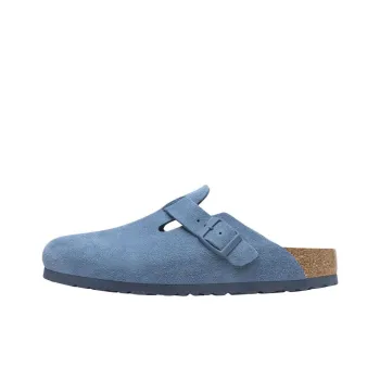 Birkenstock Buckled Suede Leather Slippers
