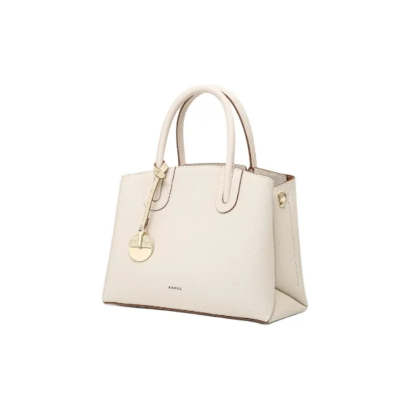 HONGU Cow Leather One Shoulder Handbag Regular Women's Green/Ecru/Khaki-3