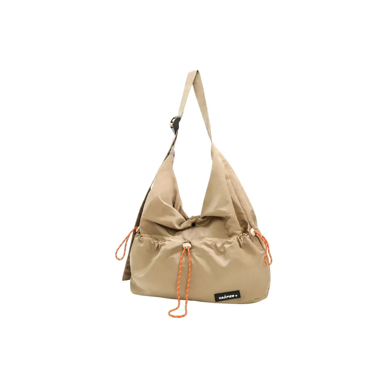 VAOPER Nylon Shoulder Bag Crescent Bag Crossbody Bag Tubas Unisex Black, Khaki-4